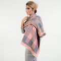 New colors women shawls oversize wraps soft long premium viscose plaid hijab scarf